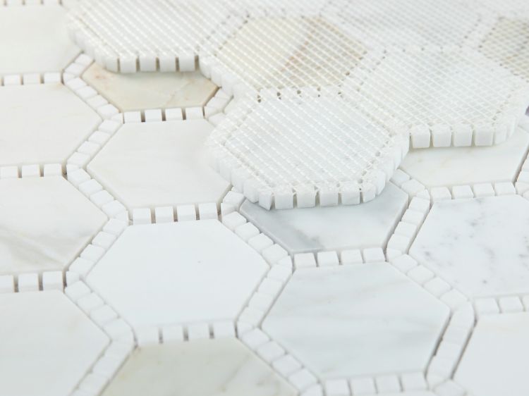 Hexagon Deco Calacatta Gold Honed 10.75 x 12.5